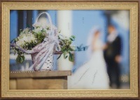 Картина Свадебные цветы с кристаллами Swarovski (1420)