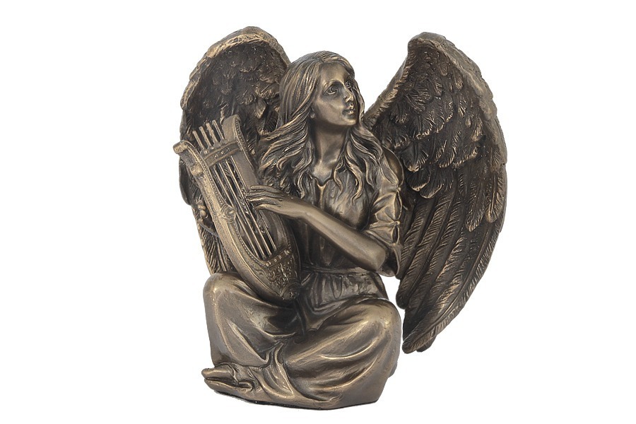Статуэтка Ангел сидящий с лирой - VWU76365A1 Veronese