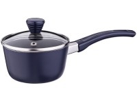 Ковшик agness "black marble" с антип покрытием и стекл. крышкой 600 мл без упак.12*6 см Agness (906-202)