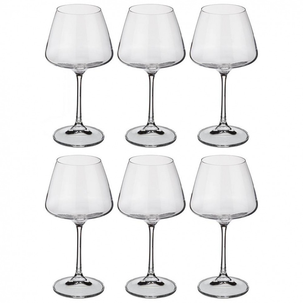 Набор бокалов для вина из 6 шт. "naomi / corvus" 350 мл. высота=19 см. Crystal Bohemia (669-155)