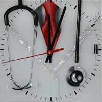 Картина Часы Доктор с кристаллами Swarovski (1644)