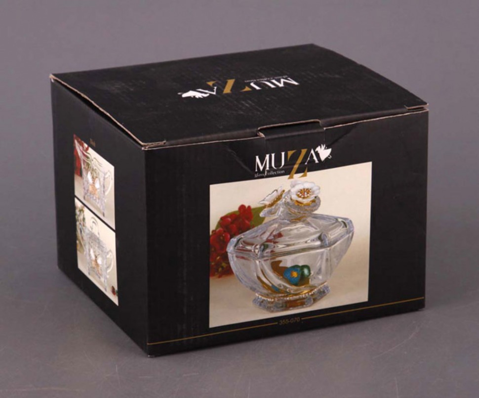 Блюдо с крышкой "три цветка" коллекция "муза" 15*16 см. Dalian Hantai (355-070) 