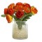Декоративные цветы Купальницы оранжевые в стекл вазе - DG-JA6035-OR Dream Garden