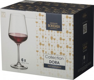 Набор бокалов для вина из 6 шт. "dora / strix" 450 мл высота=23 см Crystalite Bohemia (D-669-192)
