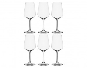Набор бокалов для вина из 6 шт. "dora / strix" 450 мл высота=23 см Crystalite Bohemia (669-192)