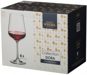 Набор бокалов для вина из 6 шт. "dora / strix" 450 мл высота=23 см Crystalite Bohemia (D-669-192)