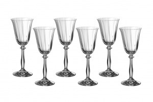 Набор бокалов для вина из 6 шт. "анжела оптик" 185 мл высота=20 см Bohemia Crystal (674-186)