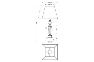 Лампа настольная плафон кремовый d25*60 (2) (TT-00000217)