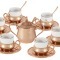 Кофейный набор на 6 персон Экстра-люкс с отделкой под розовое золото - GA3059101 Гамма