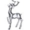 Фигурка "олень с серебряными рогами" 19*10 см высота=28 см дизайн горн.хрусталь (кор=6 шт.) Lefard (234-125)