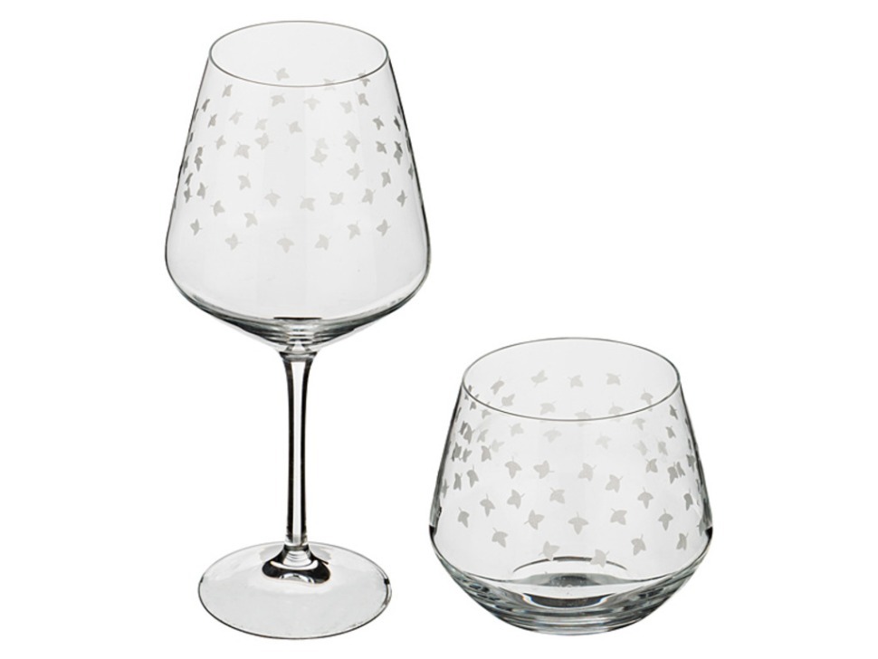 Набор из 2 пр. "осень":бокал для вина+стакан для виски 700/500 мл.высота=25/9 см. RCR (305-569)