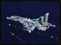 Картина Истребитель с кристаллами Swarovski (1170)