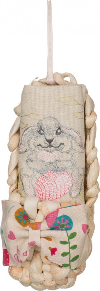 Набор "пасхальный заяц", салфетка 40х40, 1шт,беж , вышивка, 100%хлопок, SANTALINO (850-841-83)