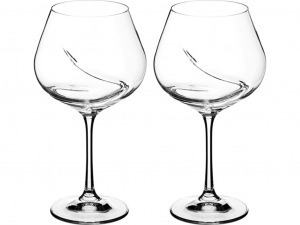 Набор бокалов для вина из 2 шт. "turbulence" 570 мл высота=21 см Bohemia Crystal (674-631)