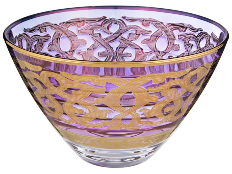 Декоративная чаша "алессандра" фиолетовая диаметр=25 см. высота=15 см. Decotech (291-058)