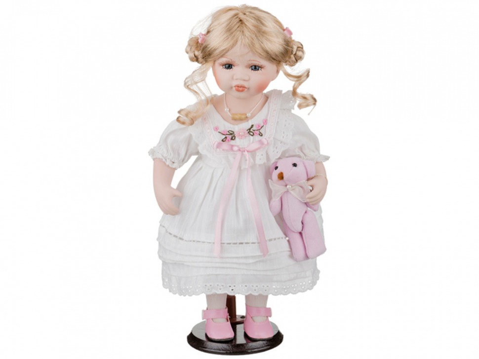 Фарфоровая кукла "лора" с мягконабивным туловищем высота=37 см. Jiangsu Holly (485-256) 