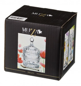 Икорница с ложкой 155 мл 8,5*8,5 см. высота=13 см. коллекция "muza" Lefard (355-211)