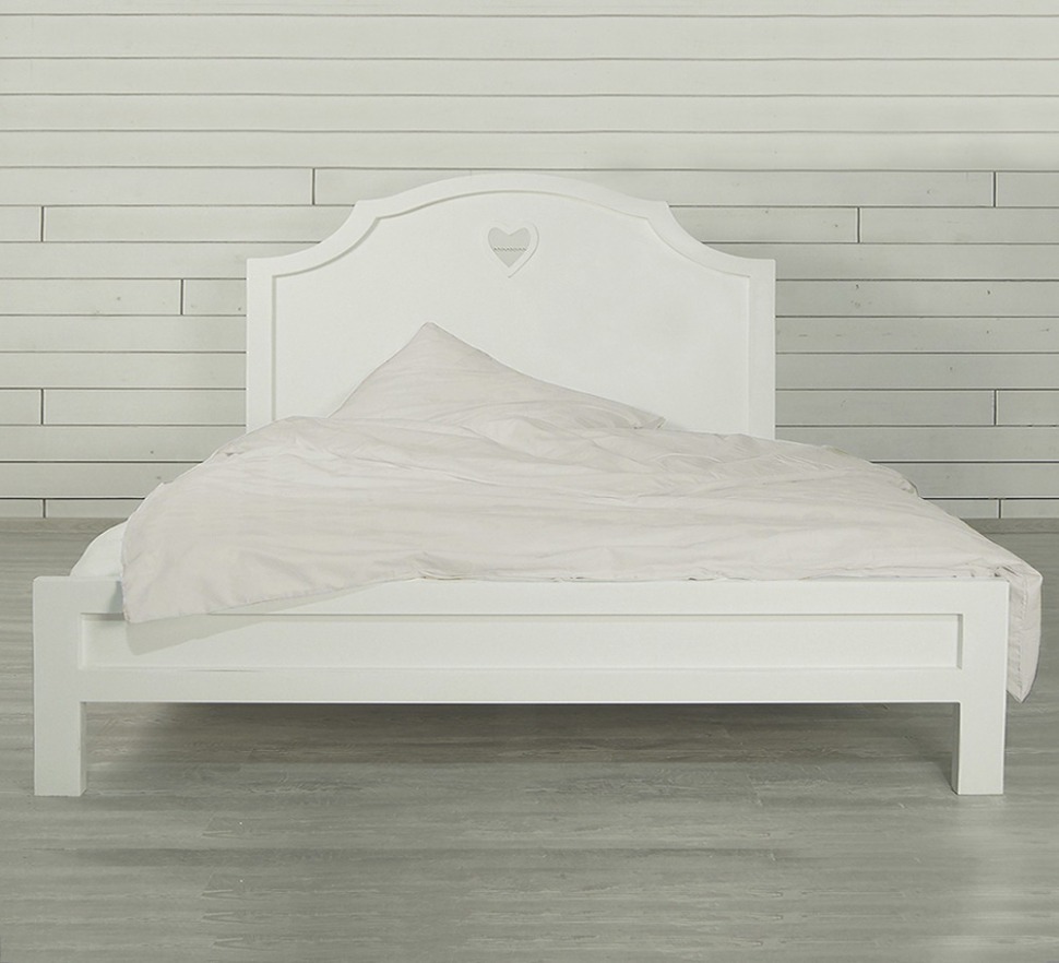 кровать из массива белая 160х200