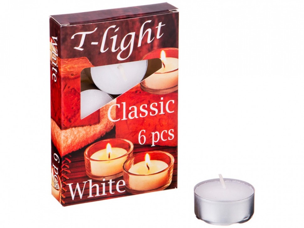 Набор плавающих свечей из 6 шт. "classic" белые Adpal (348-649)