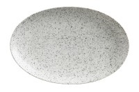 Блюдо, 25х16 см, фарфор P, светло-серое, в крапинку, Caviar Speckle - MW602-AX0173 Maxwell & Williams