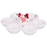 Подставка для 6-ти яиц серия "кружевная пасха" диаметр=17 см. высота=6 см. Lefard (493-667)