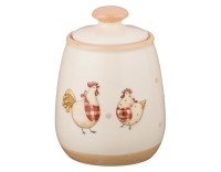 Банка для сыпучих продуктов "сельский домик" 600 мл.10,5*10,5*14,5 см. Lefard (140-238)