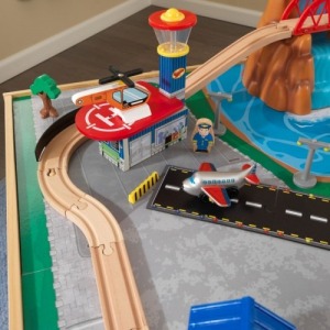 Игровой набор "ЖД станция" (Waterfall Station Train Set & Table In Natural) (18001_KE)