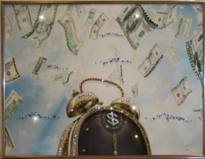 Картина Время деньги 4 с кристаллами Swarovski (1408)