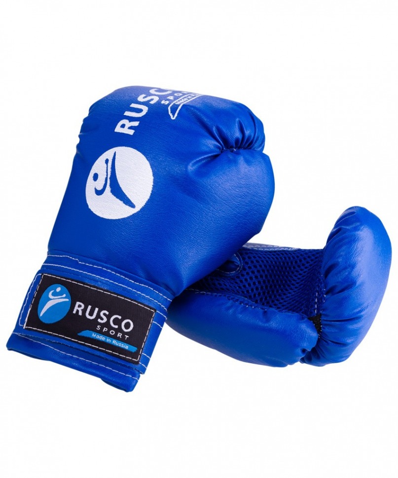 Набор для бокса Rusco, 4oz, кожзам, синий (442056)