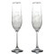 Набор бокалов для шампанского из 2 шт."снежинки" 190 мл..высота=24 см. Bohemia Crystal (674-265)