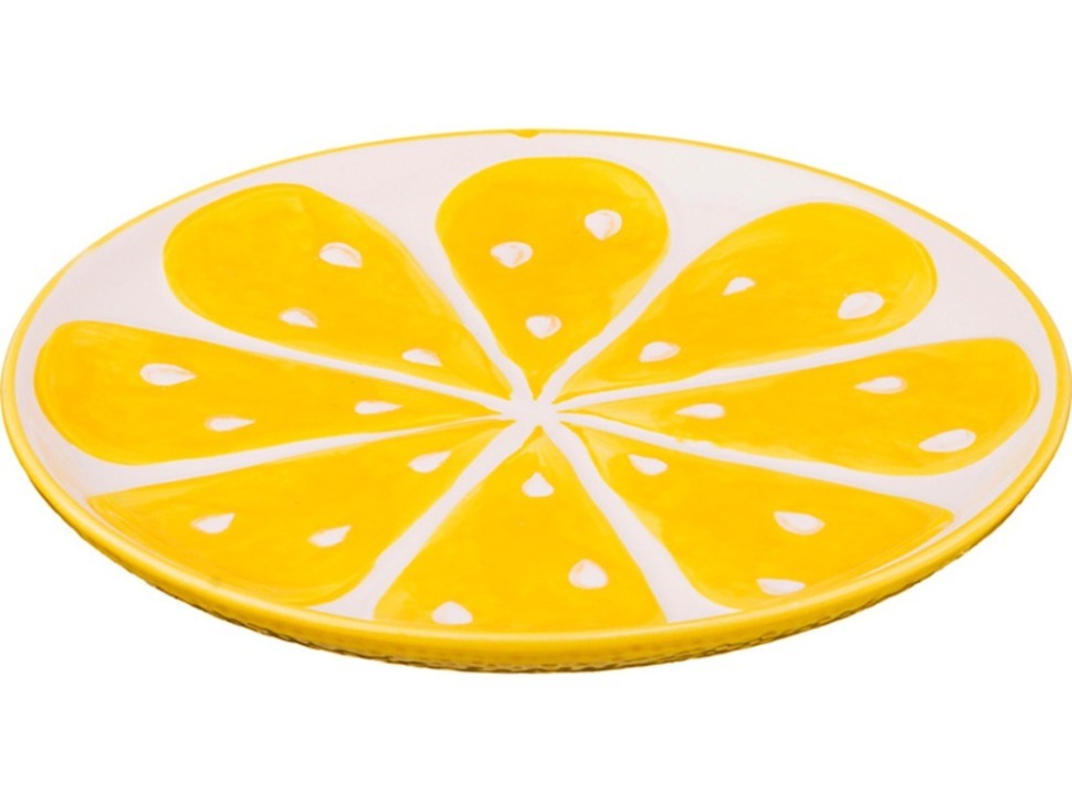 Тарелка "лимон" диаметр=22 см. без упаковки Lefard (585-082)