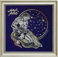 Картина Звездный Водолей с кристаллами Swarovski (1743)