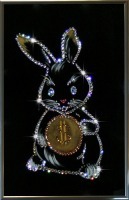 Картина Кролик-бакс с кристаллами Swarovski (1187)