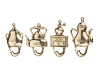 Набор настенных крючков "чайники" из 4 шт. высота=7,8,9 см. STILARS (333-046)