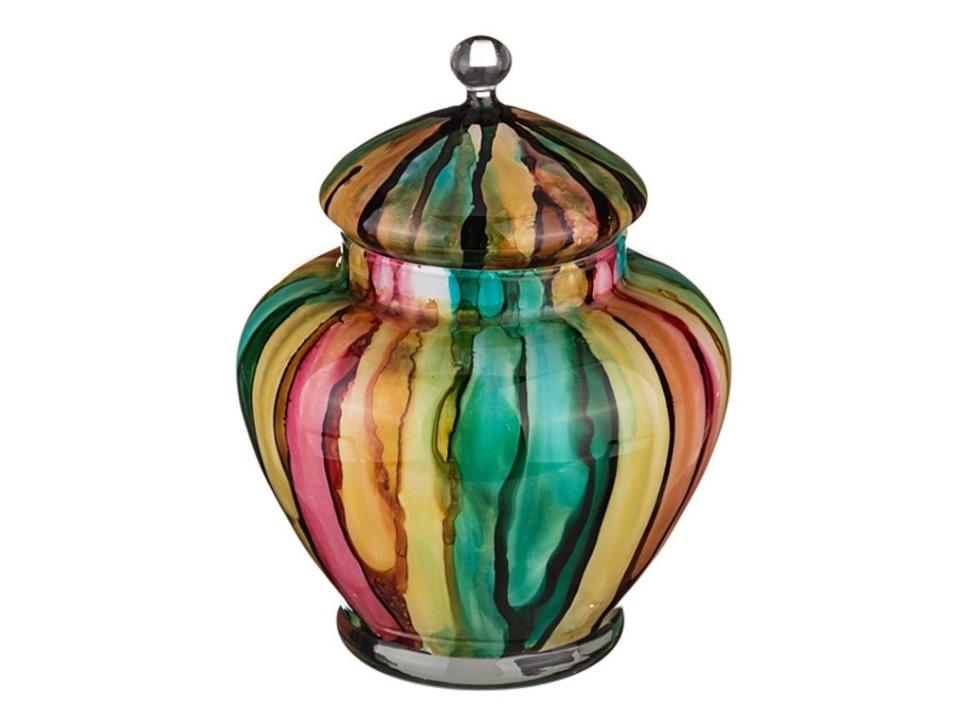 Декоративная чаша с крышкой "радуга" диаметр=22 см. высота=27 см. Franco S.r.l. (316-890) 