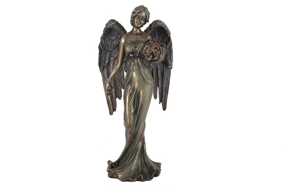 Статуэтка Ангел с корзиной цветов - VAN10369A4 Veronese