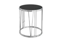 Стол журнальный черное стекло/хром d50*55см (00003051)