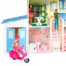 Деревянный кукольный домик "Лира", с мебелью 28 предметов в наборе и с гаражом, для кукол 30 см (PD316)