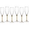 Набор бокалов для шампанского из 6 шт. 250 мл. высота=25 см. CLARET (661-039)