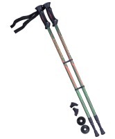 Палки для скандинавской ходьбы Longway, 77-135 см, 2-секционные, тёмно-зеленый/оранжевый (291772)