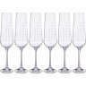 Набор бокалов для шампанского из 6 шт. "sandra" 200 мл. высота=25 см Bohemia Crystal (674-639)