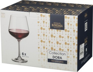Набор бокалов для вина из 6 шт. "dora/strix" 600 мл высота=22 см Crystal Bohemia (669-193)