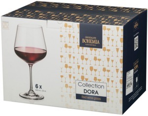 Набор бокалов для вина из 6 шт. "dora/strix" 600 мл высота=22 см Crystal Bohemia (669-193)