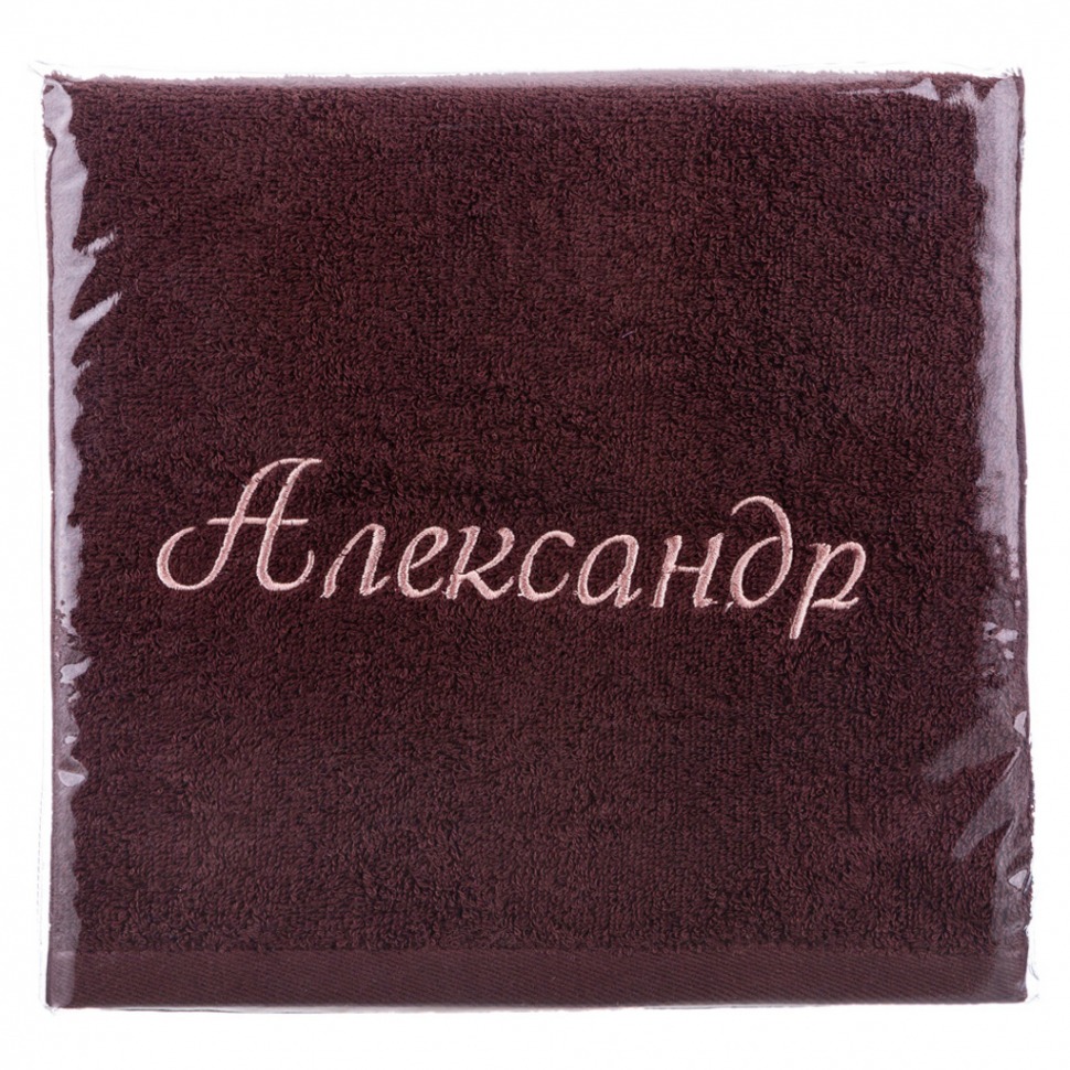 Полотенце махровое "александр" 50*90 см. 100% хлопок коричневый SANTALINO (850-111-9)