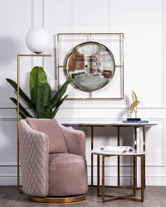 Зеркало золотое 80х80 см (TT-00000929)