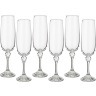 Набор бокалов для шампанского из 6 шт. "джулия" 180 мл высота=21 см Bohemia Crystal (674-448)