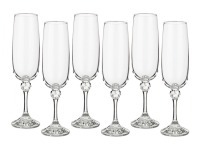 Набор бокалов для шампанского из 6 шт. "джулия" 180 мл высота=21 см Bohemia Crystal (674-448)